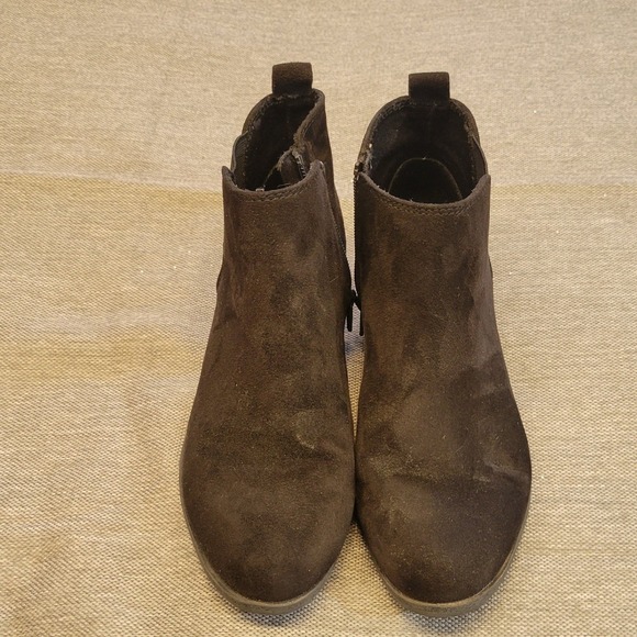 Sonoma Goods For Life Shoes - Sonoma Goods For Life Hanno Black Faux Suede Ankle Boots Womens 7 Low Block Heel